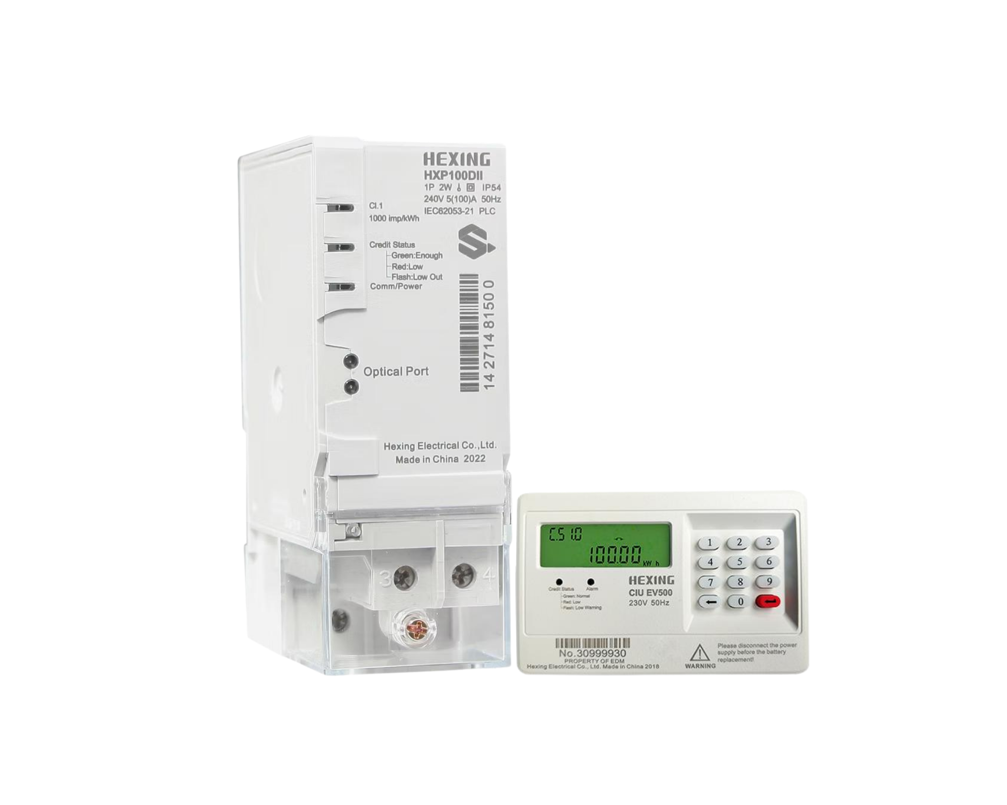 HXP100DII Prepaid Electricity Meter + CIU